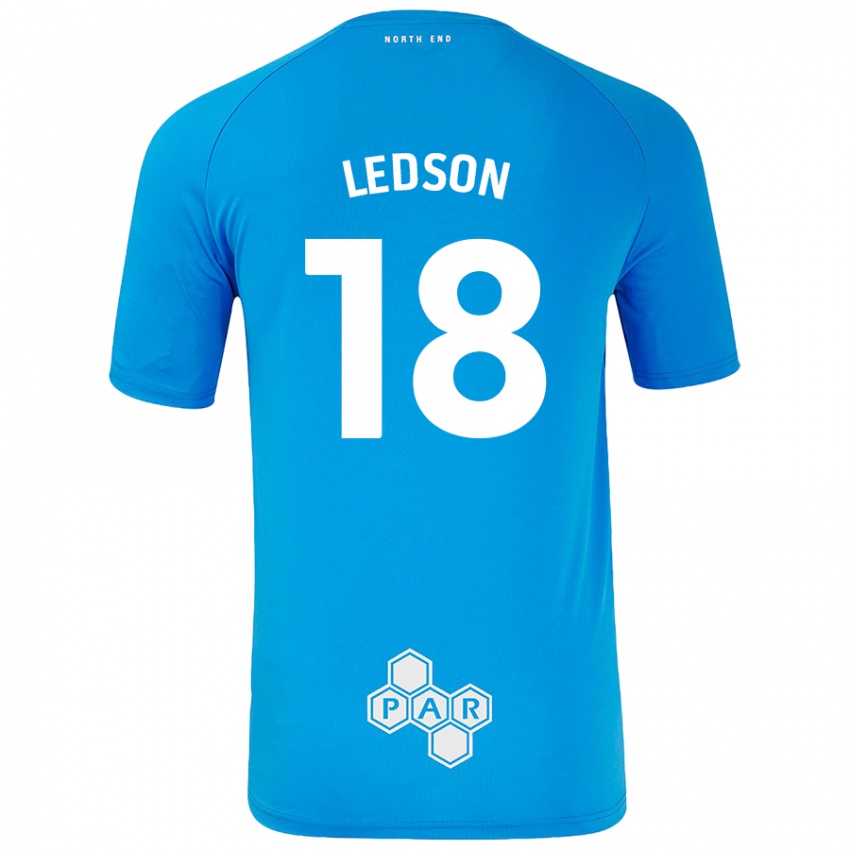 Niño Camiseta Ryan Ledson #18 Azul Cielo 2ª Equipación 2024/25 La Camisa Perú