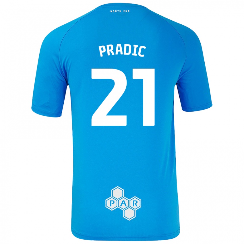 Niño Camiseta James Pradic #21 Azul Cielo 2ª Equipación 2024/25 La Camisa Perú