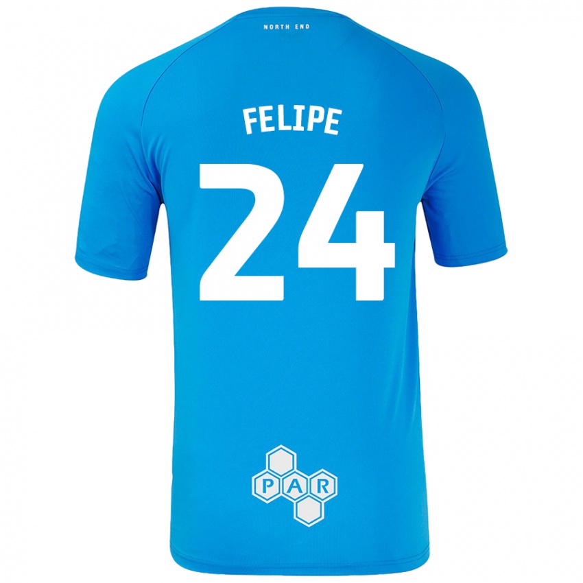 Niño Camiseta Felipe #24 Azul Cielo 2ª Equipación 2024/25 La Camisa Perú