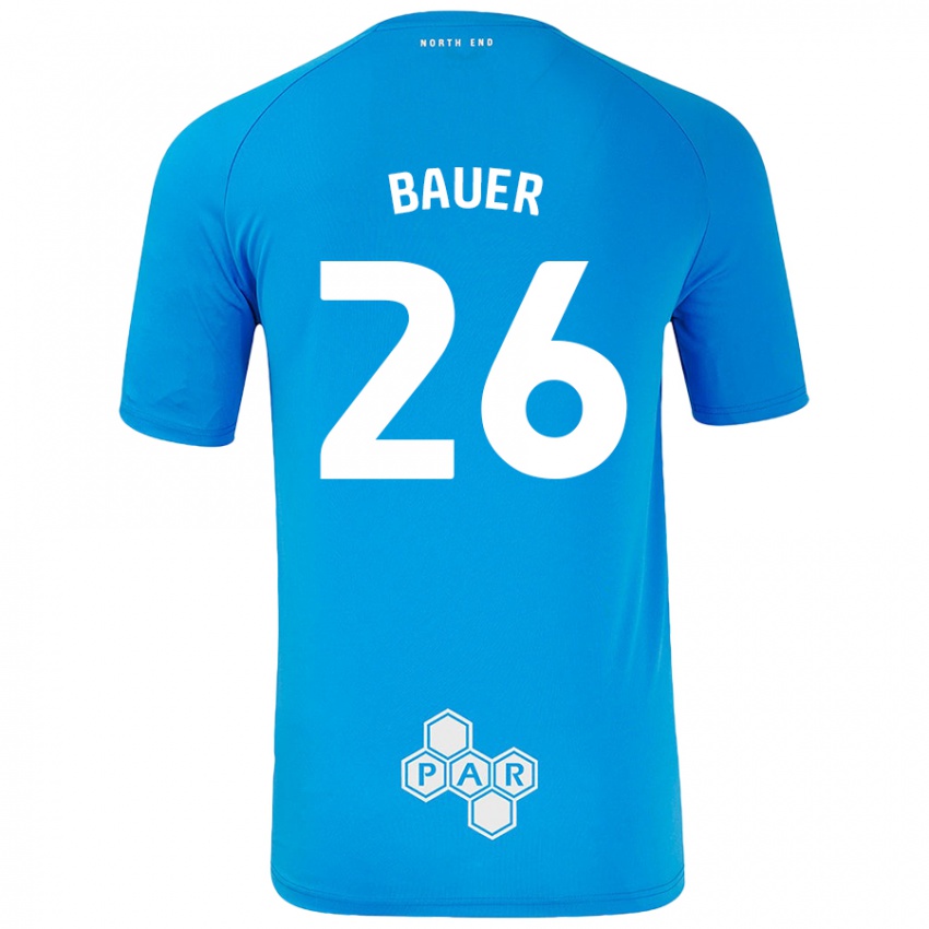 Niño Camiseta Patrick Bauer #26 Azul Cielo 2ª Equipación 2024/25 La Camisa Perú