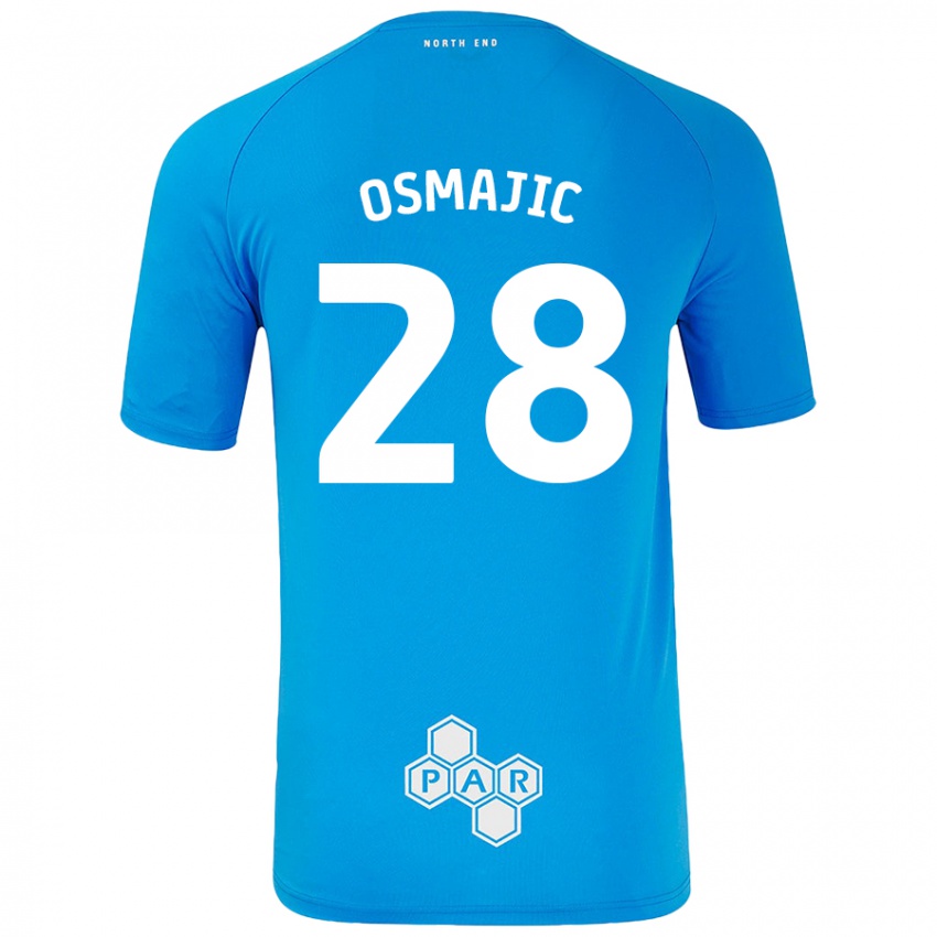 Niño Camiseta Milutin Osmajic #28 Azul Cielo 2ª Equipación 2024/25 La Camisa Perú