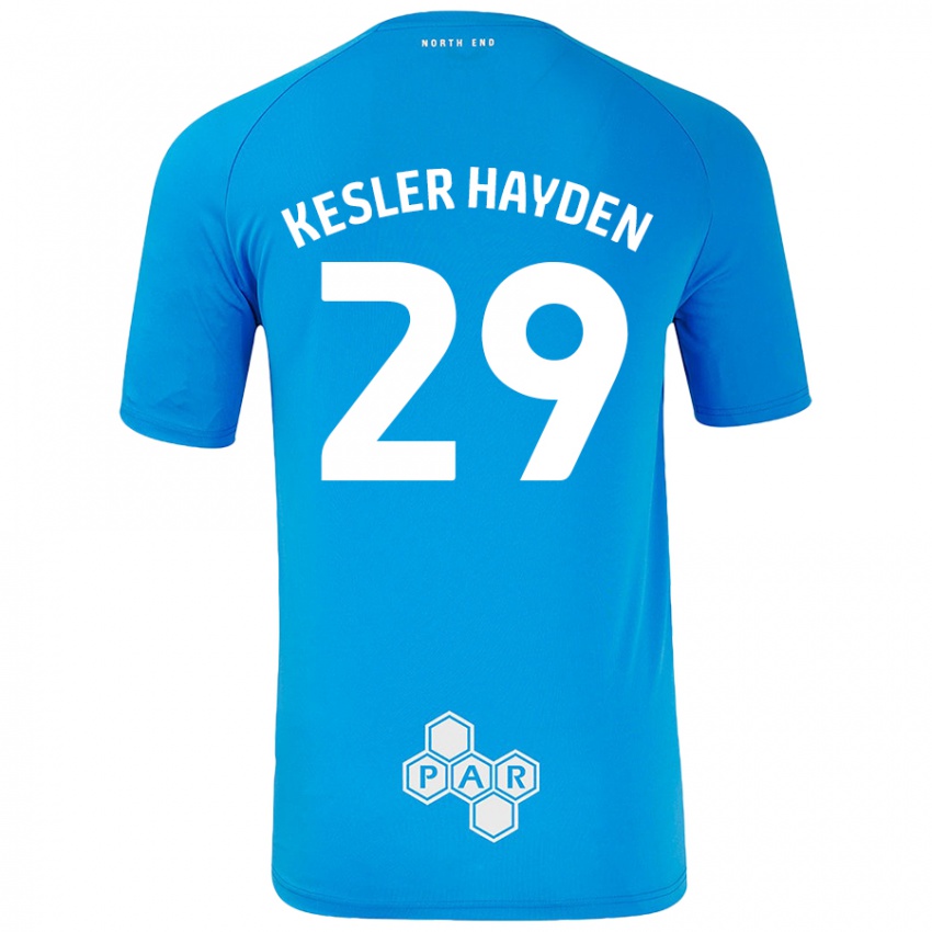 Niño Camiseta Kaine Kesler-Hayden #29 Azul Cielo 2ª Equipación 2024/25 La Camisa Perú