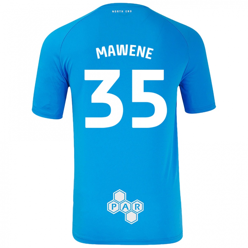 Niño Camiseta Noah Mawene #35 Azul Cielo 2ª Equipación 2024/25 La Camisa Perú