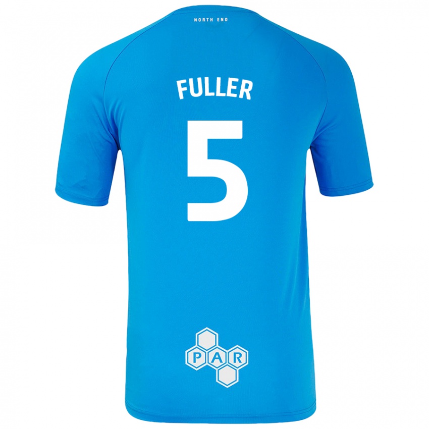 Niño Camiseta Olivia Fuller #5 Azul Cielo 2ª Equipación 2024/25 La Camisa Perú