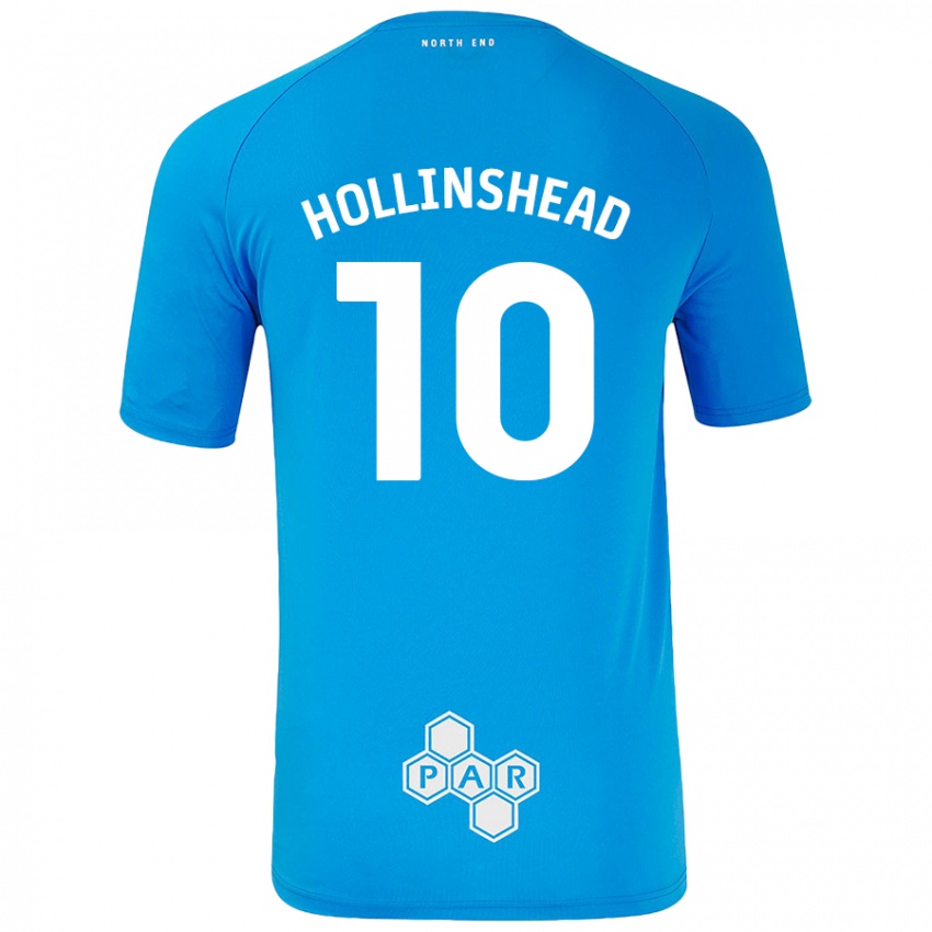 Niño Camiseta Emily Hollinshead #10 Azul Cielo 2ª Equipación 2024/25 La Camisa Perú