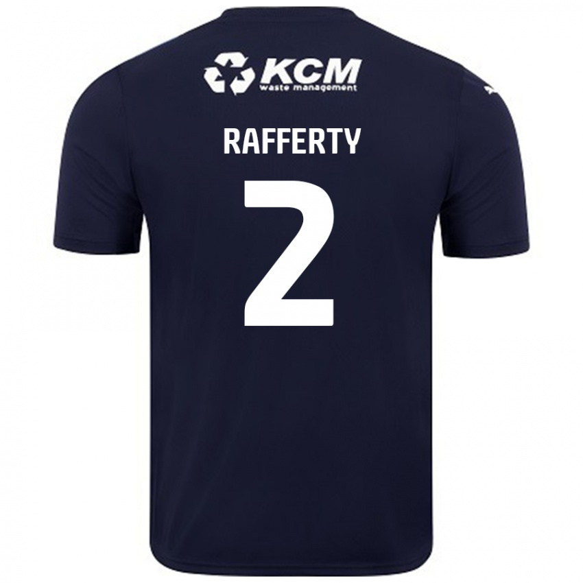 Niño Camiseta Joe Rafferty #2 Azul Marino 2ª Equipación 2024/25 La Camisa Perú