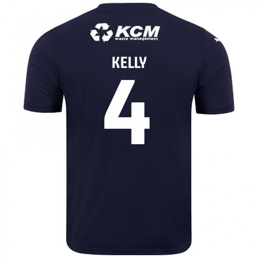 Niño Camiseta Liam Kelly #4 Azul Marino 2ª Equipación 2024/25 La Camisa Perú