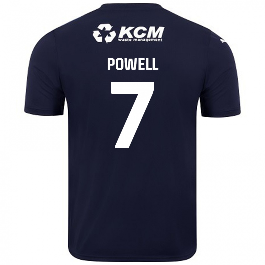 Niño Camiseta Joe Powell #7 Azul Marino 2ª Equipación 2024/25 La Camisa Perú