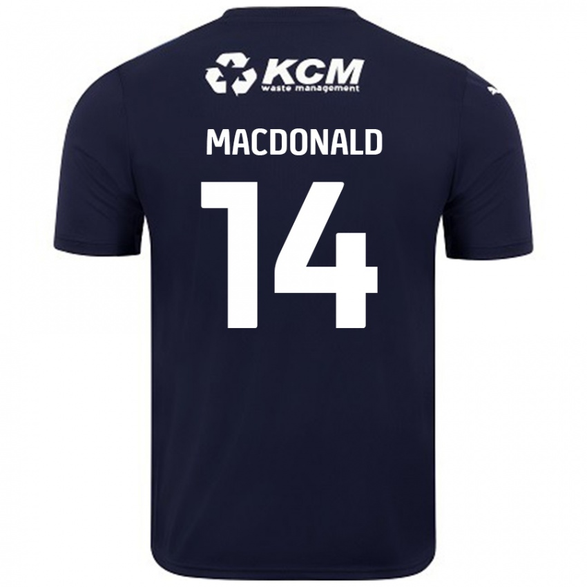 Niño Camiseta Alex Macdonald #14 Azul Marino 2ª Equipación 2024/25 La Camisa Perú