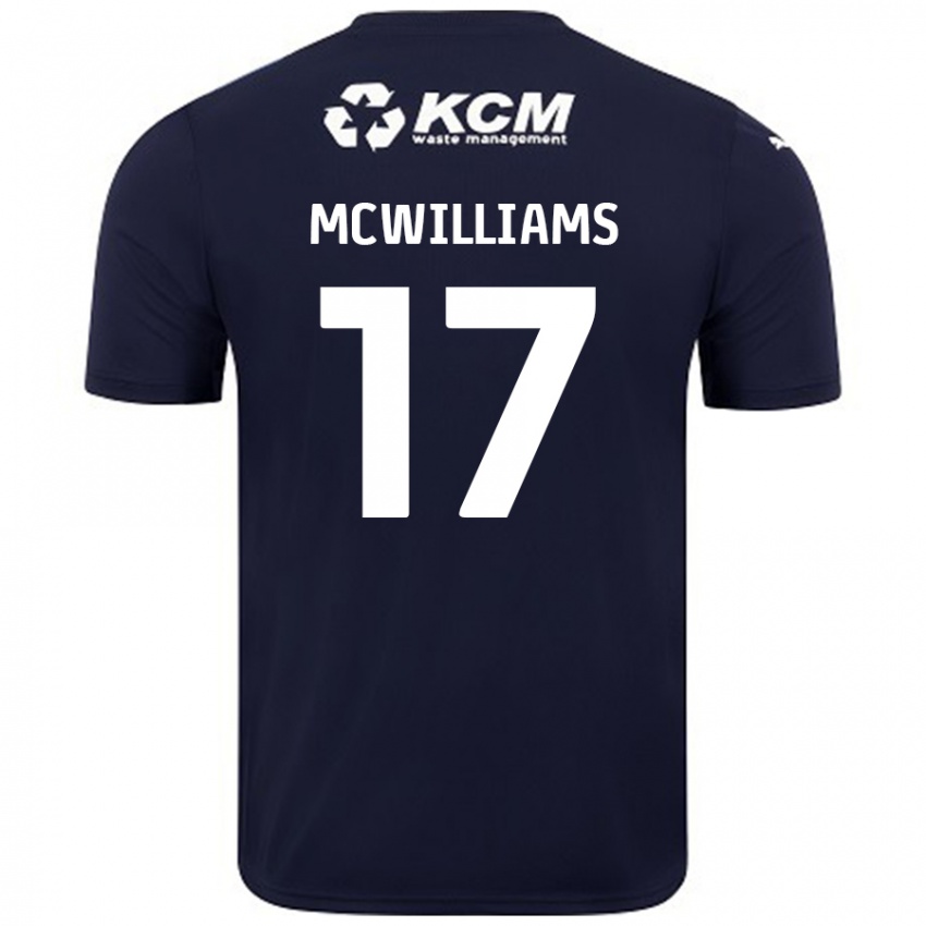 Niño Camiseta Shaun Mcwilliams #17 Azul Marino 2ª Equipación 2024/25 La Camisa Perú