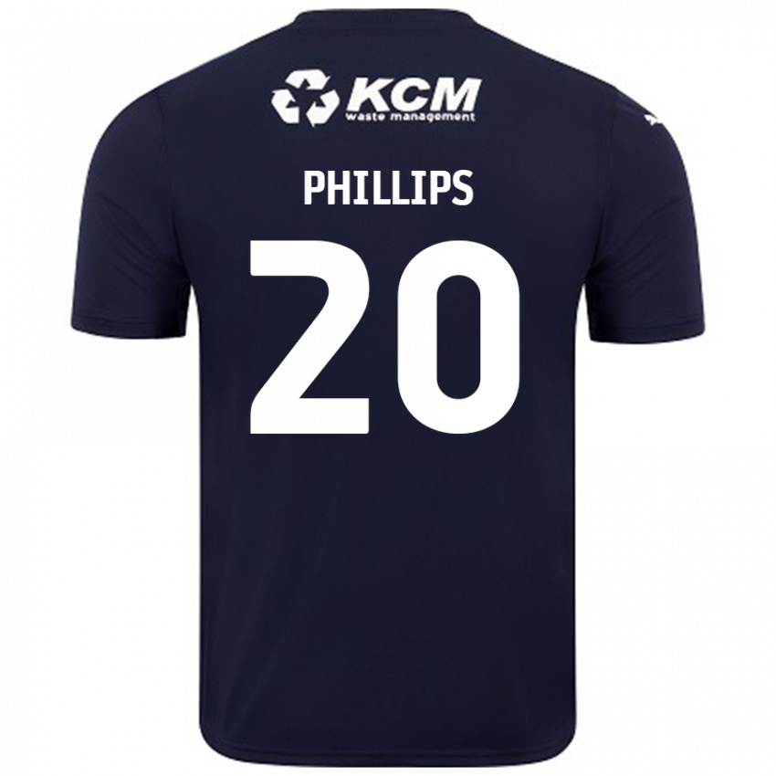 Niño Camiseta Dillon Phillips #20 Azul Marino 2ª Equipación 2024/25 La Camisa Perú