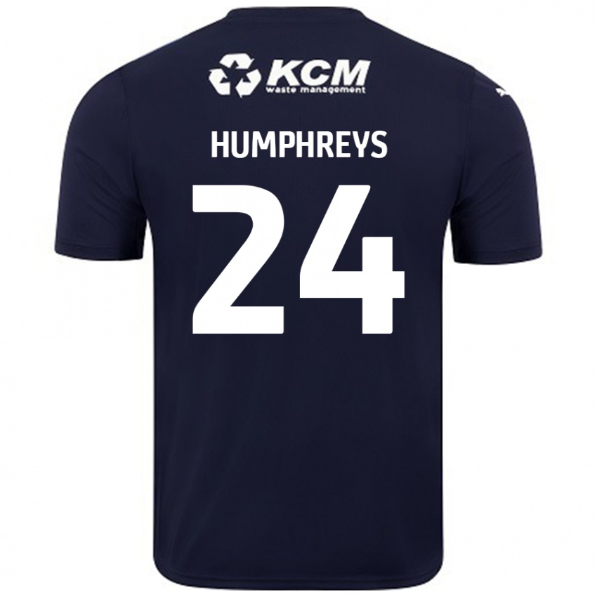 Niño Camiseta Cameron Humphreys #24 Azul Marino 2ª Equipación 2024/25 La Camisa Perú