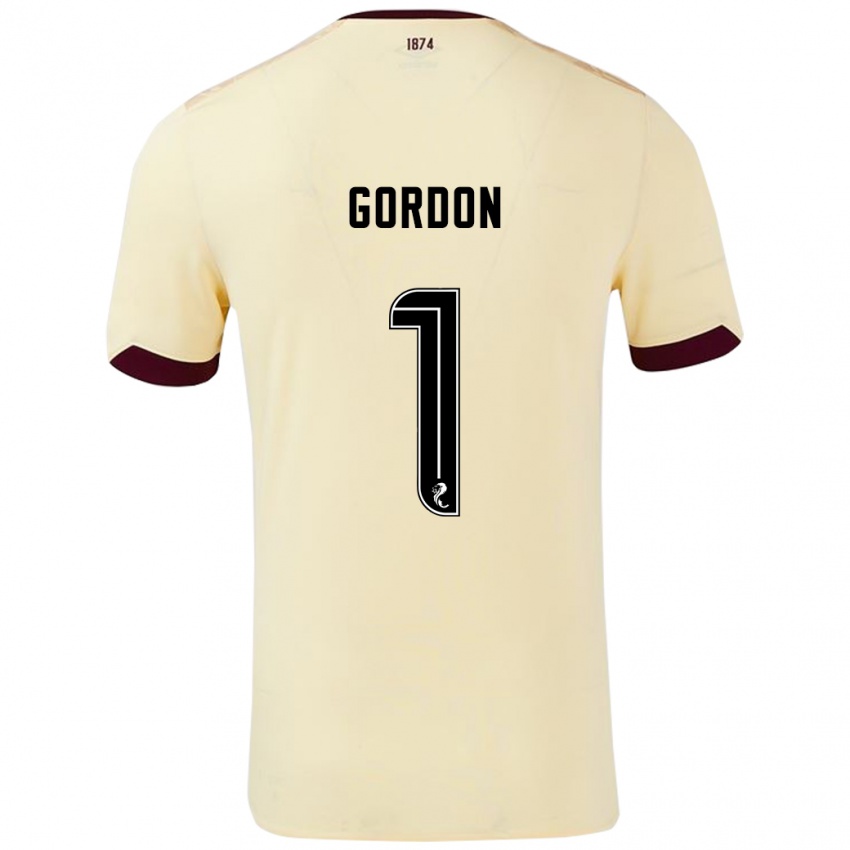 Niño Camiseta Craig Gordon #1 Crema Burdeos 2ª Equipación 2024/25 La Camisa Perú