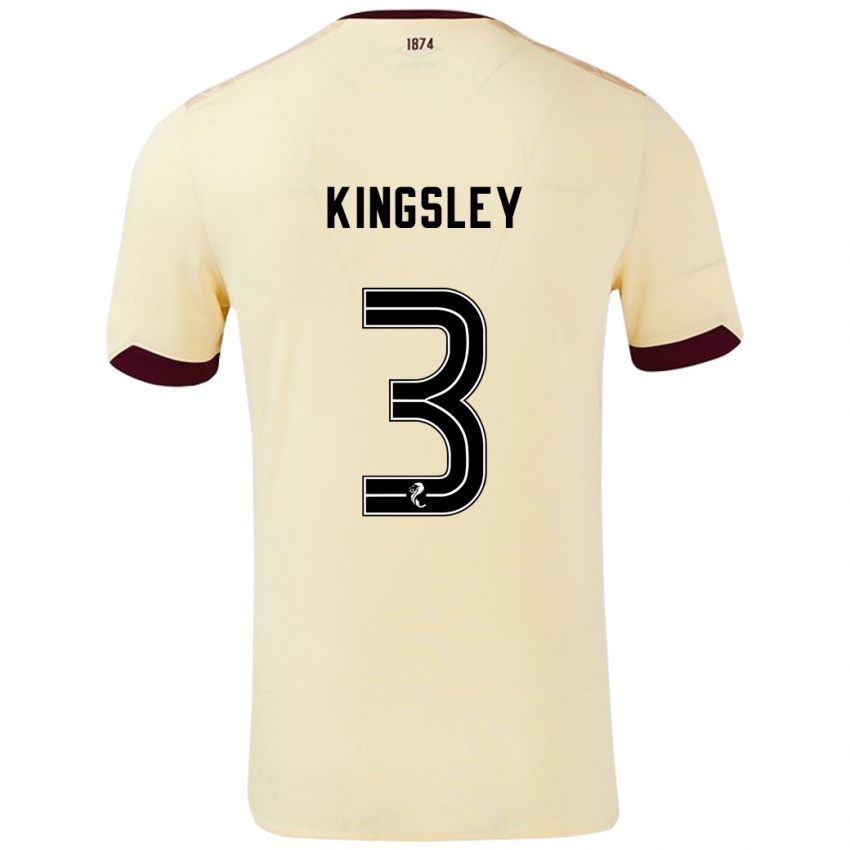 Niño Camiseta Stephen Kingsley #3 Crema Burdeos 2ª Equipación 2024/25 La Camisa Perú