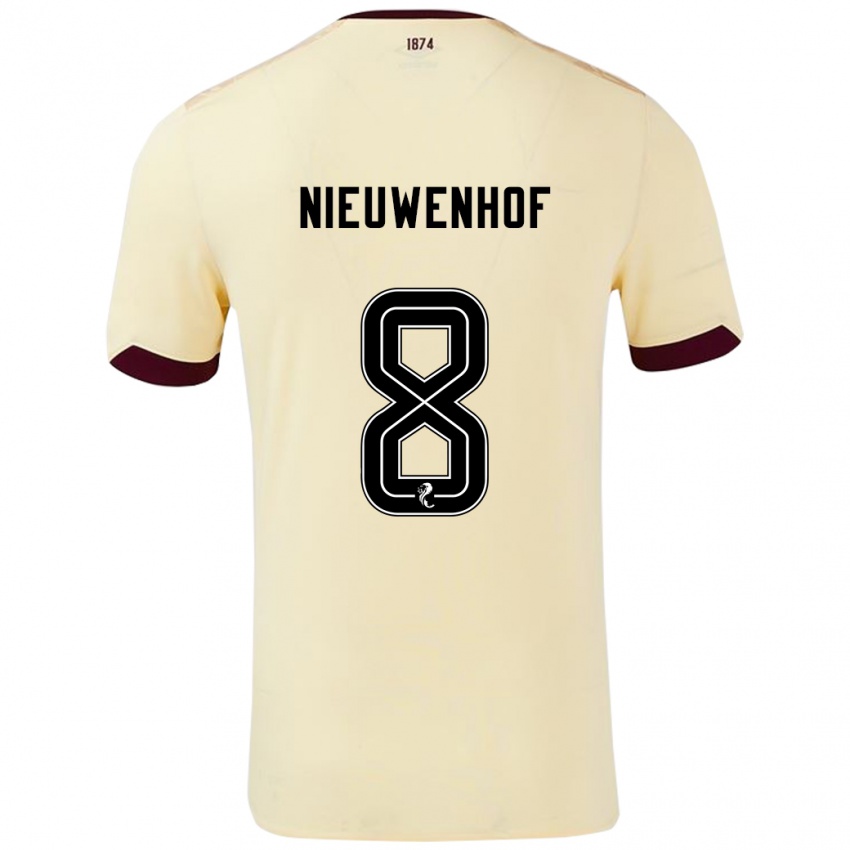 Niño Camiseta Calem Nieuwenhof #8 Crema Burdeos 2ª Equipación 2024/25 La Camisa Perú