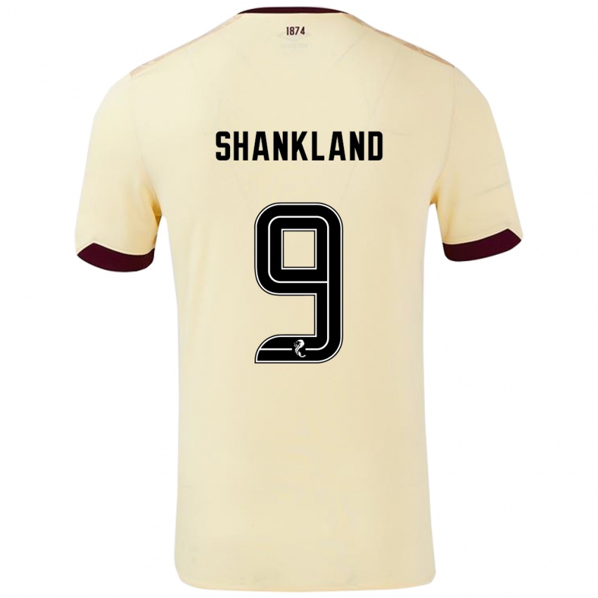 Niño Camiseta Lawrence Shankland #9 Crema Burdeos 2ª Equipación 2024/25 La Camisa Perú