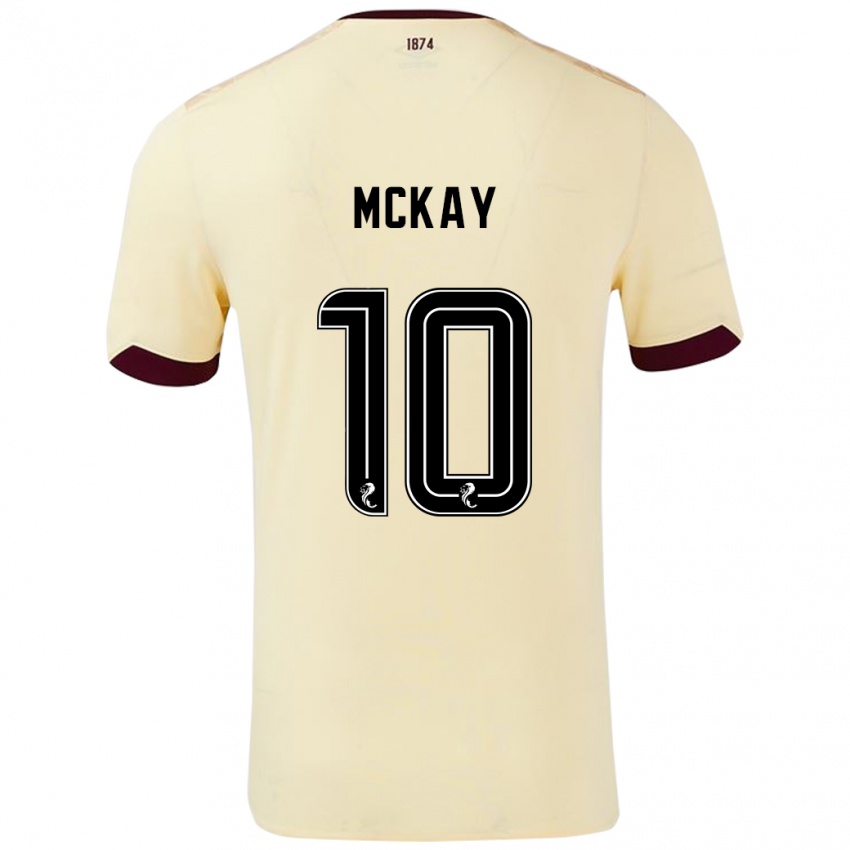 Niño Camiseta Barrie Mckay #10 Crema Burdeos 2ª Equipación 2024/25 La Camisa Perú