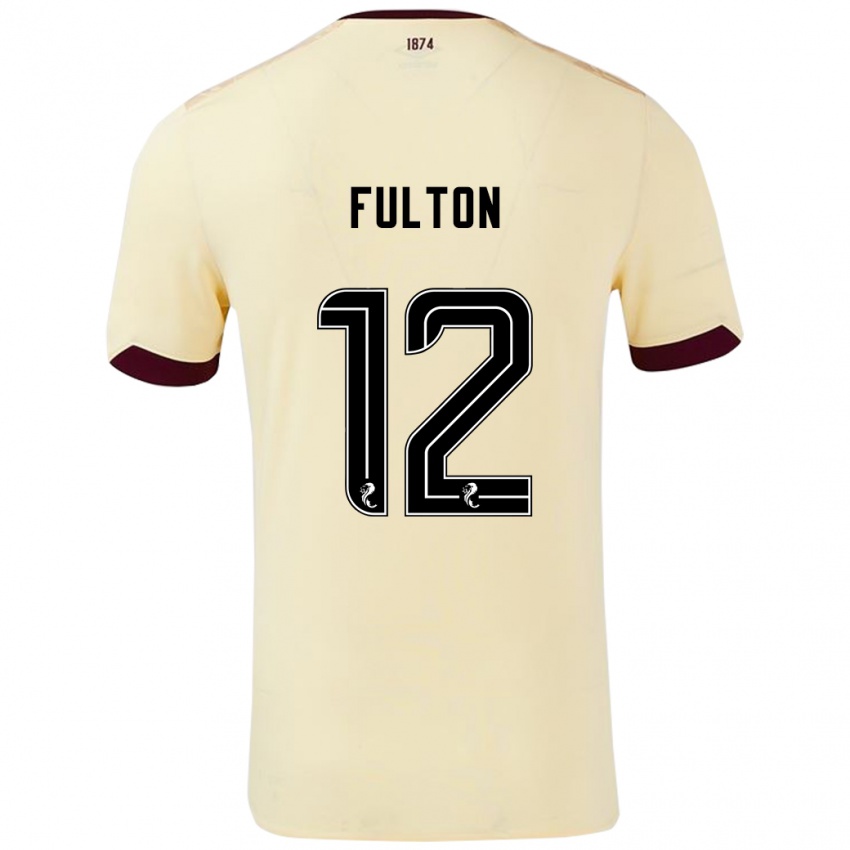 Niño Camiseta Ryan Fulton #12 Crema Burdeos 2ª Equipación 2024/25 La Camisa Perú