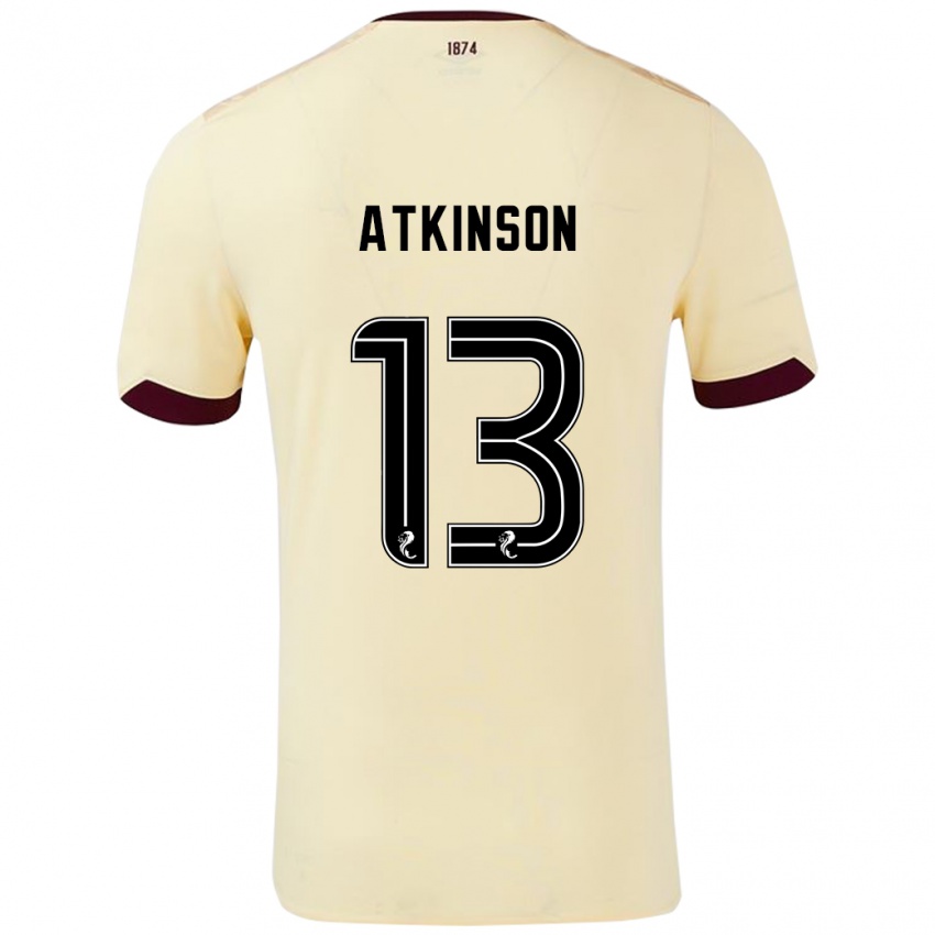 Niño Camiseta Nathaniel Atkinson #13 Crema Burdeos 2ª Equipación 2024/25 La Camisa Perú