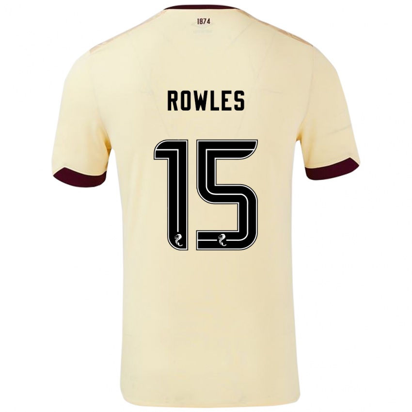 Niño Camiseta Kye Rowles #15 Crema Burdeos 2ª Equipación 2024/25 La Camisa Perú