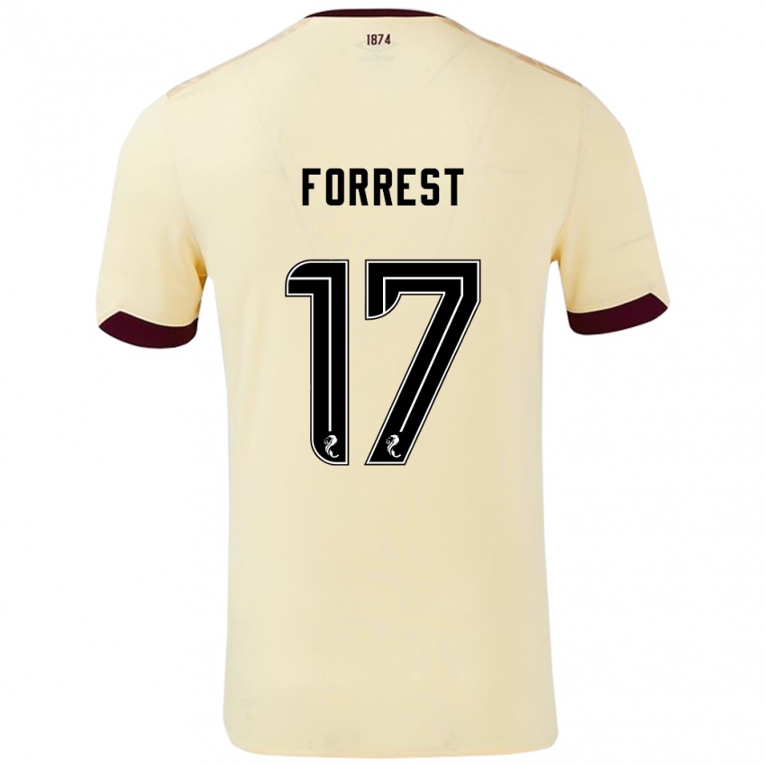 Niño Camiseta Alan Forrest #17 Crema Burdeos 2ª Equipación 2024/25 La Camisa Perú