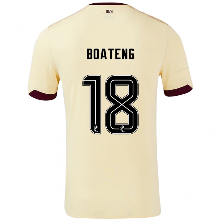 Niño Camiseta Malachi Boateng #18 Crema Burdeos 2ª Equipación 2024/25 La Camisa Perú