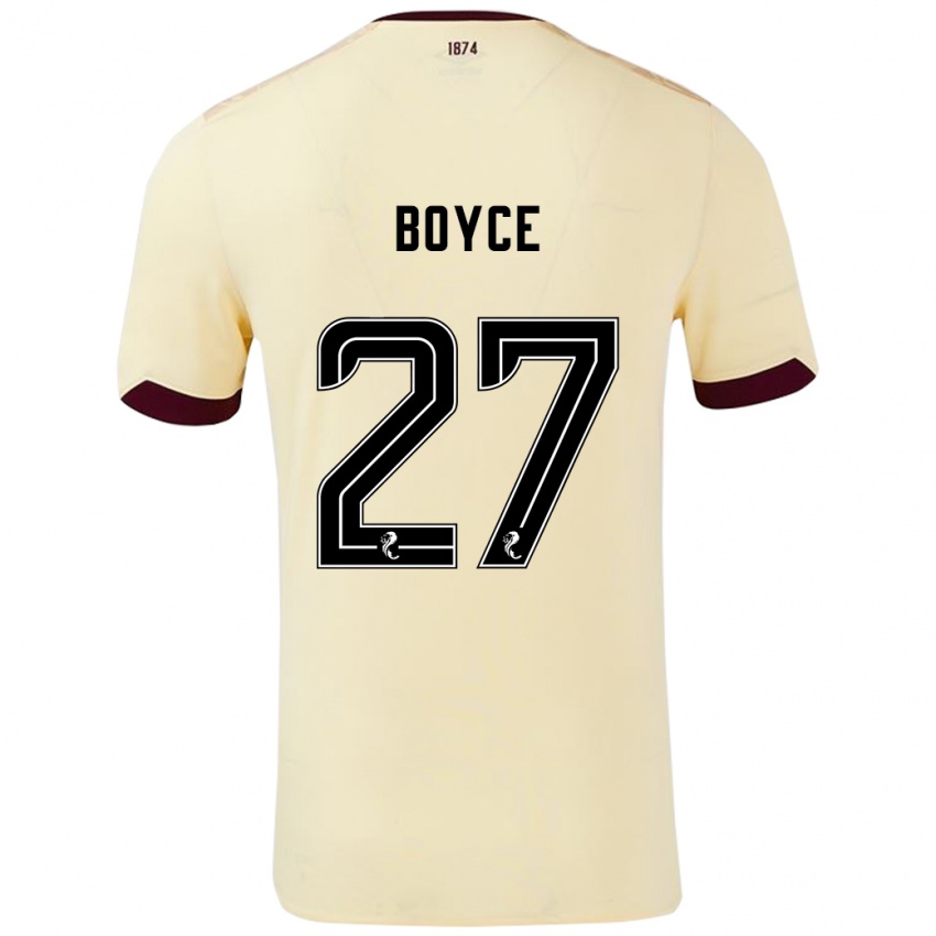 Niño Camiseta Liam Boyce #27 Crema Burdeos 2ª Equipación 2024/25 La Camisa Perú