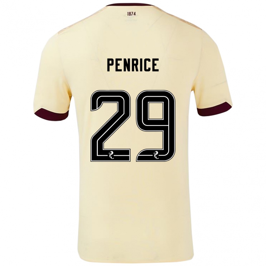 Niño Camiseta James Penrice #29 Crema Burdeos 2ª Equipación 2024/25 La Camisa Perú