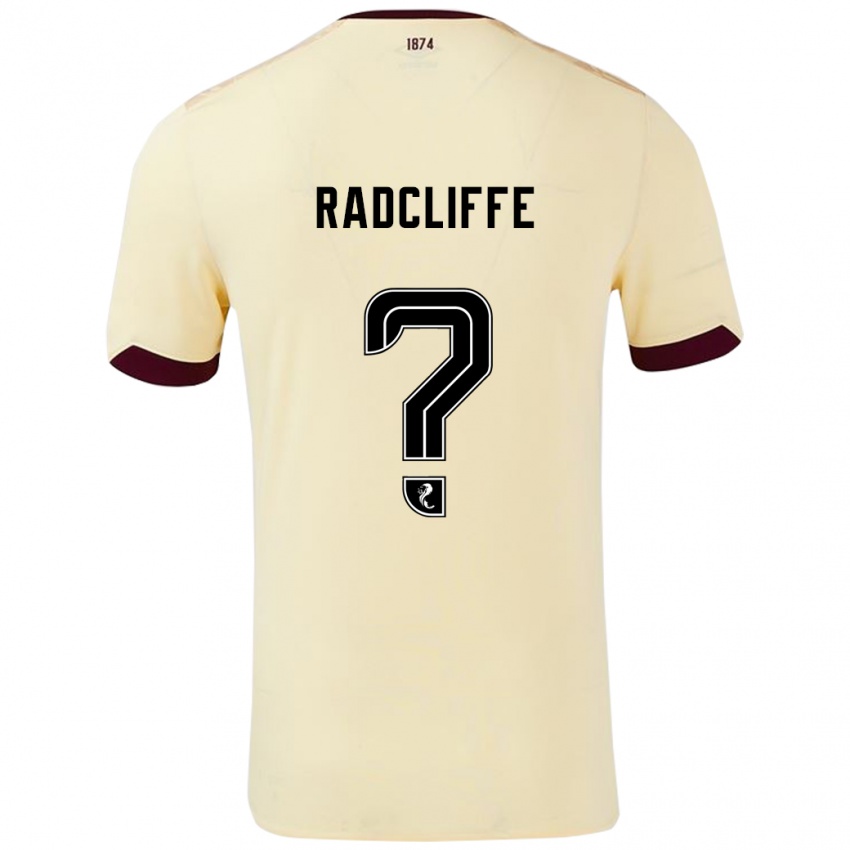 Niño Camiseta Josh Radcliffe #0 Crema Burdeos 2ª Equipación 2024/25 La Camisa Perú