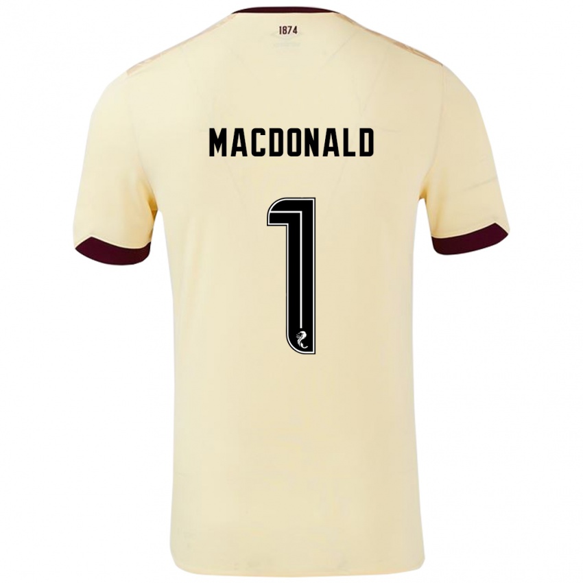 Niño Camiseta Jamie Macdonald #1 Crema Burdeos 2ª Equipación 2024/25 La Camisa Perú