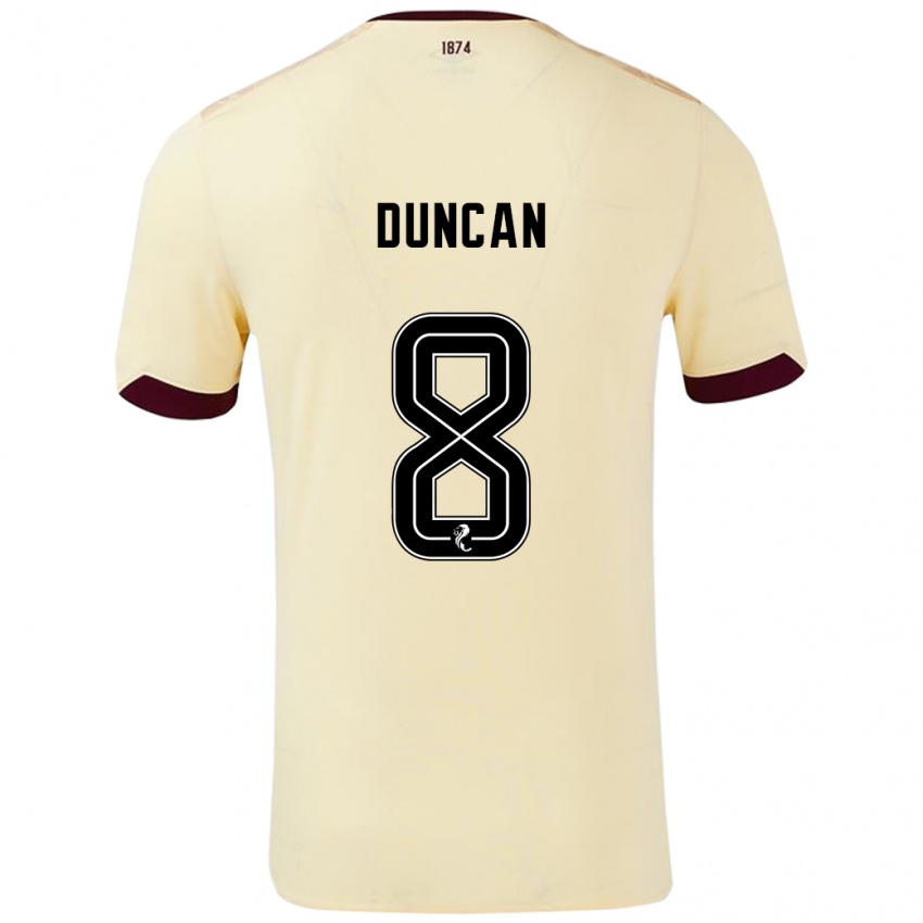 Niño Camiseta Ryan Duncan #8 Crema Burdeos 2ª Equipación 2024/25 La Camisa Perú