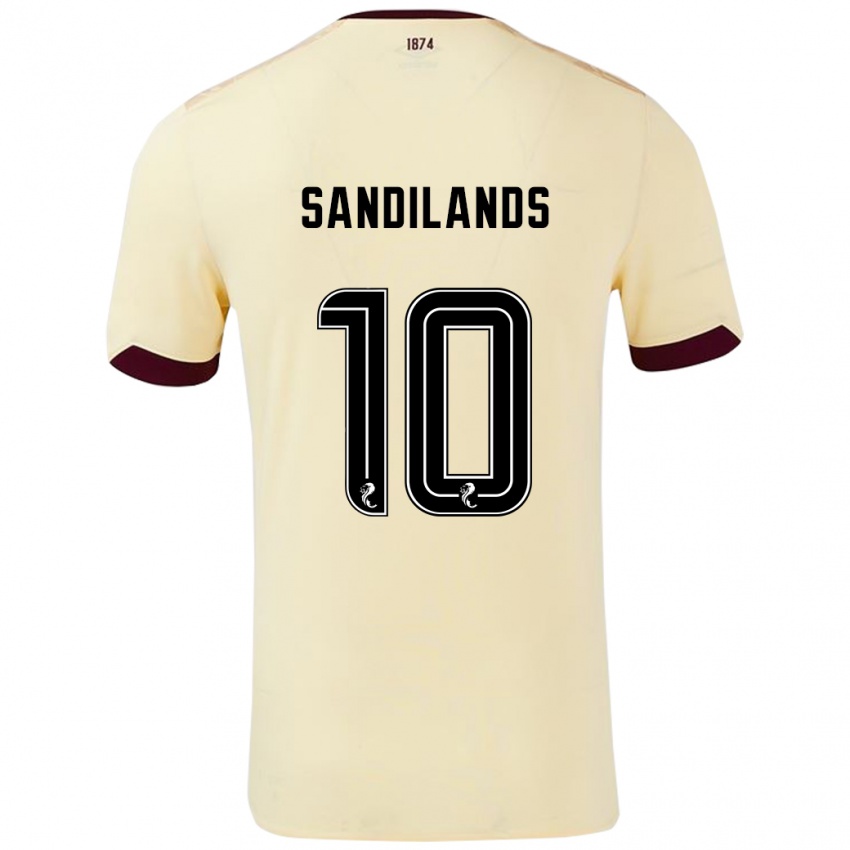 Niño Camiseta Callum Sandilands #10 Crema Burdeos 2ª Equipación 2024/25 La Camisa Perú