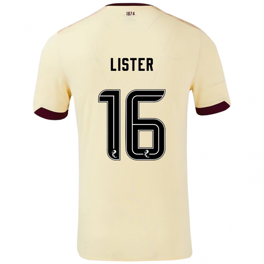 Niño Camiseta Henry Lister #16 Crema Burdeos 2ª Equipación 2024/25 La Camisa Perú