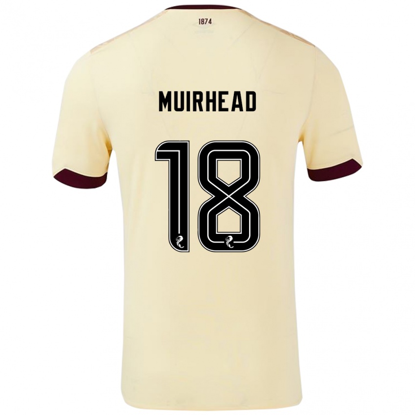 Niño Camiseta Owen Muirhead #18 Crema Burdeos 2ª Equipación 2024/25 La Camisa Perú