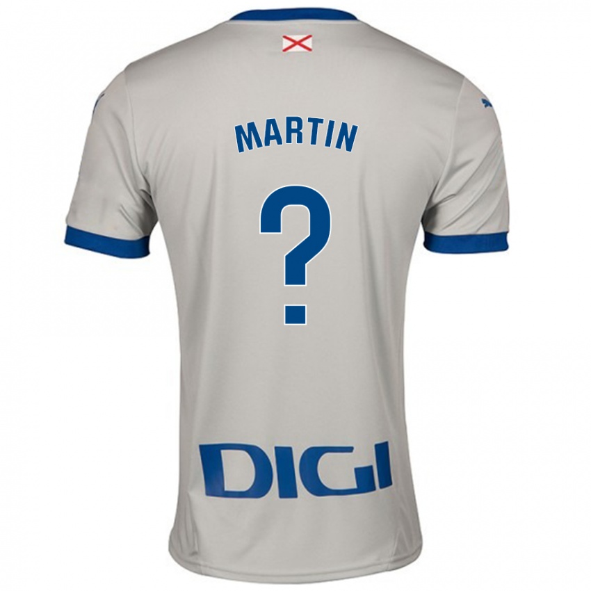 Niño Camiseta Carlos Martin #0 Gris Claro 2ª Equipación 2024/25 La Camisa Perú