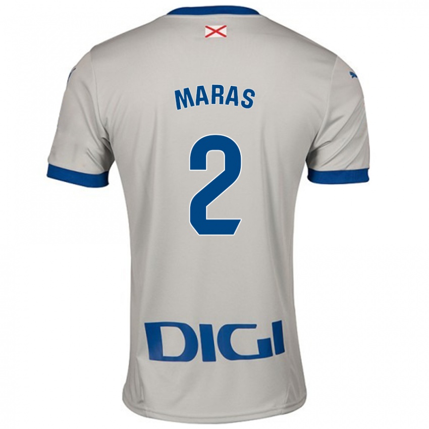 Niño Camiseta Nikola Maras #2 Gris Claro 2ª Equipación 2024/25 La Camisa Perú