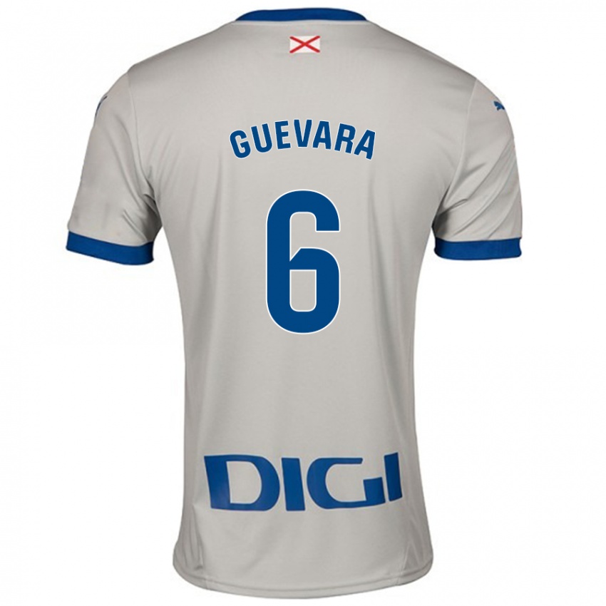 Niño Camiseta Ander Guevara #6 Gris Claro 2ª Equipación 2024/25 La Camisa Perú