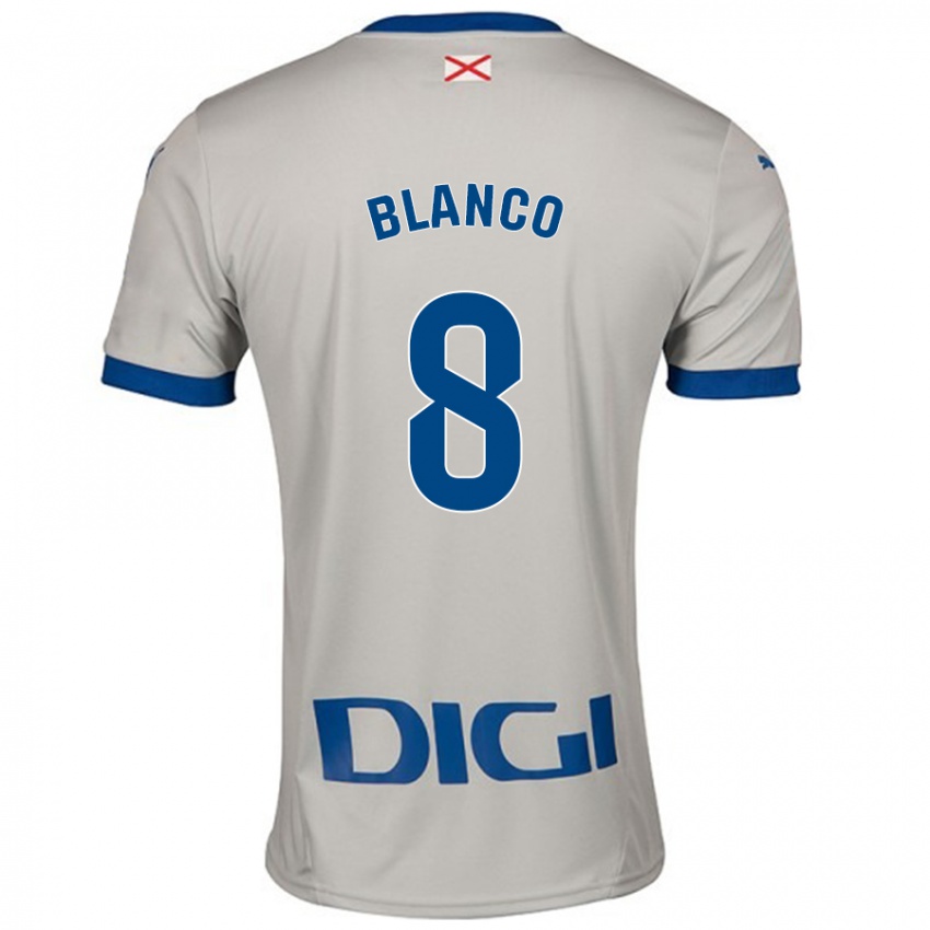 Niño Camiseta Antonio Blanco #8 Gris Claro 2ª Equipación 2024/25 La Camisa Perú