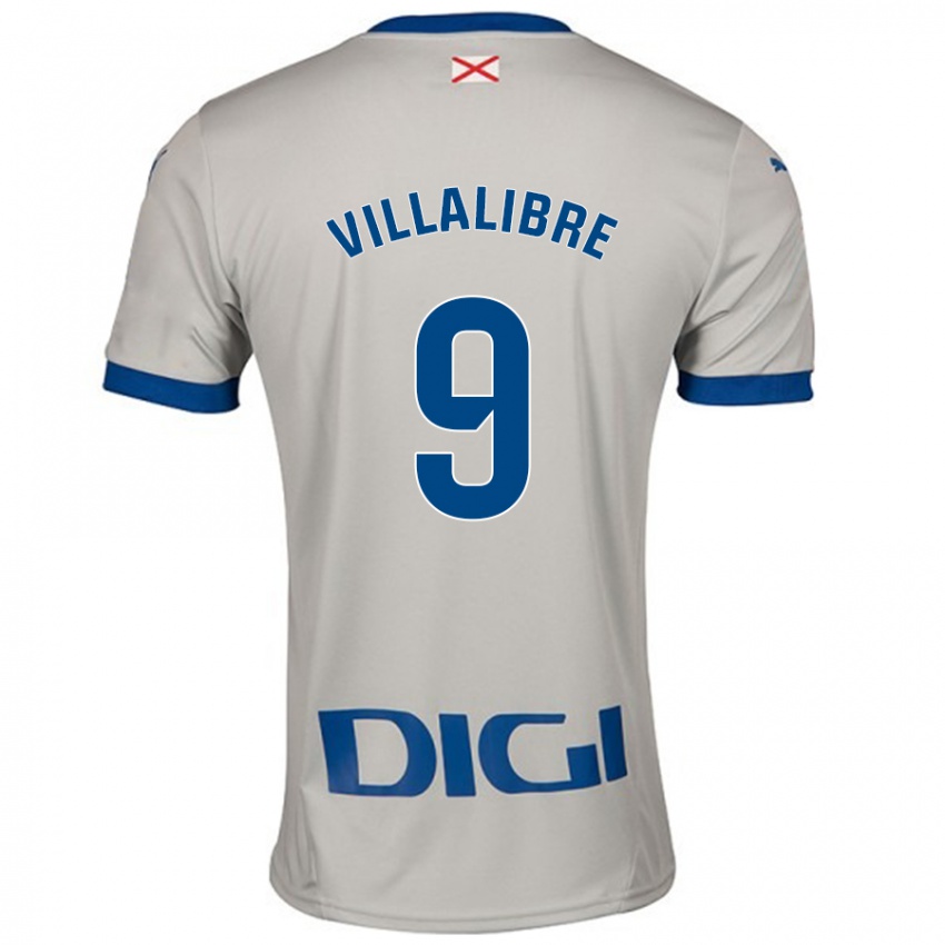 Niño Camiseta Asier Villalibre #9 Gris Claro 2ª Equipación 2024/25 La Camisa Perú