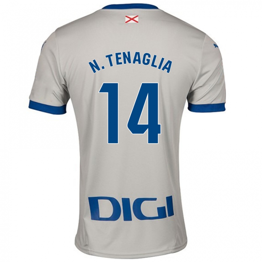 Niño Camiseta Nahuel Tenaglia #14 Gris Claro 2ª Equipación 2024/25 La Camisa Perú