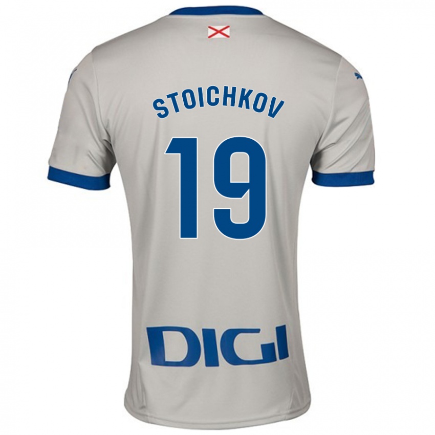 Niño Camiseta Stoichkov #19 Gris Claro 2ª Equipación 2024/25 La Camisa Perú