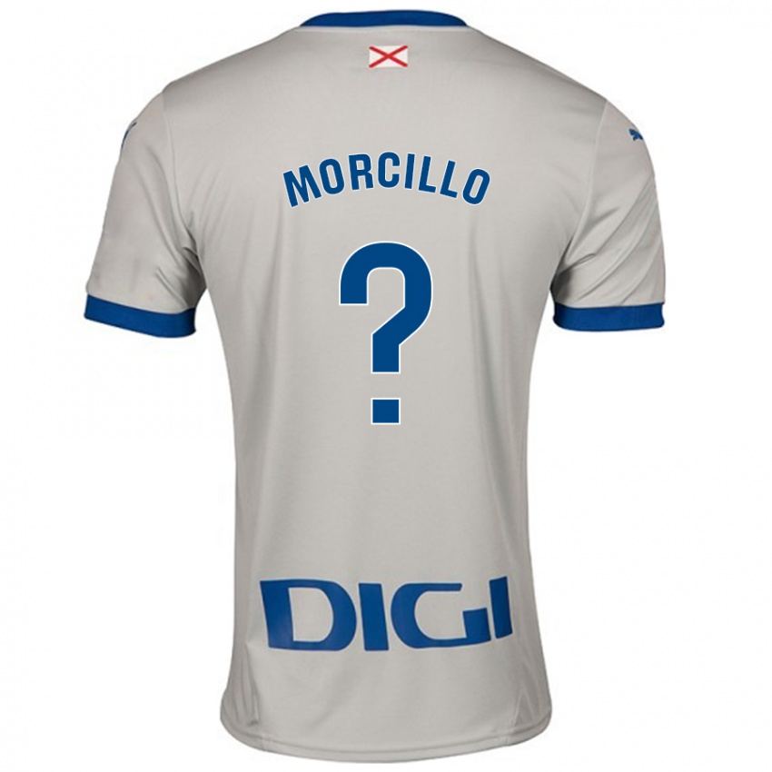 Niño Camiseta Diego Morcillo #0 Gris Claro 2ª Equipación 2024/25 La Camisa Perú