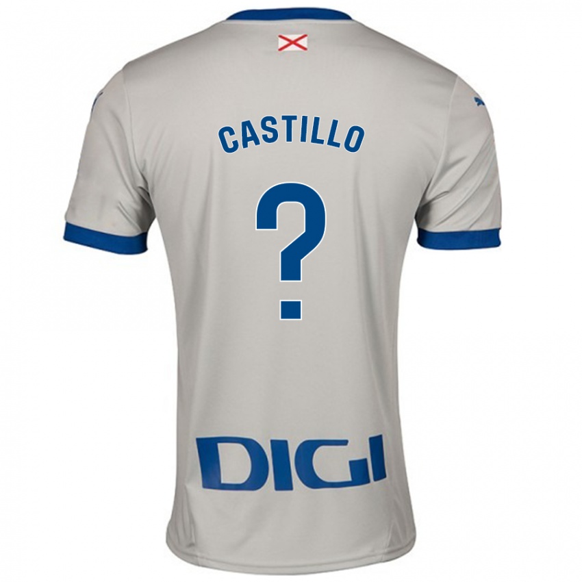 Niño Camiseta Adrián Castillo #0 Gris Claro 2ª Equipación 2024/25 La Camisa Perú