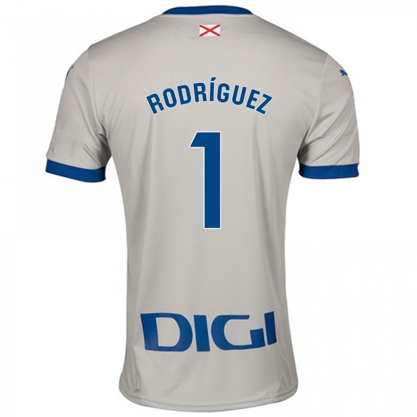 Niño Camiseta Adrián Rodríguez #1 Gris Claro 2ª Equipación 2024/25 La Camisa Perú