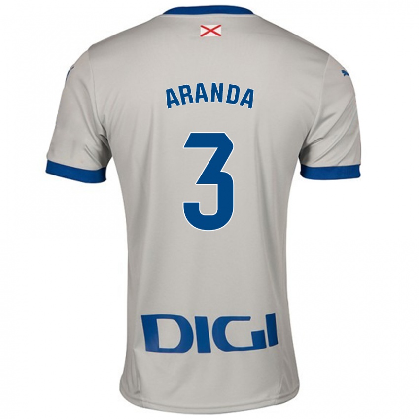 Niño Camiseta Miguel Aranda #3 Gris Claro 2ª Equipación 2024/25 La Camisa Perú