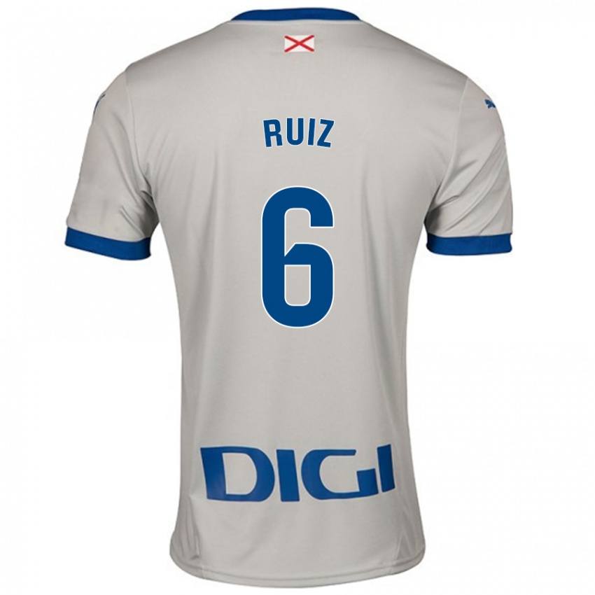 Niño Camiseta Markel Ruiz #6 Gris Claro 2ª Equipación 2024/25 La Camisa Perú