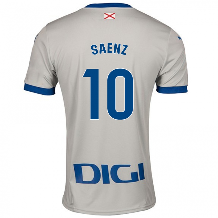 Niño Camiseta Iñaki Saenz #10 Gris Claro 2ª Equipación 2024/25 La Camisa Perú