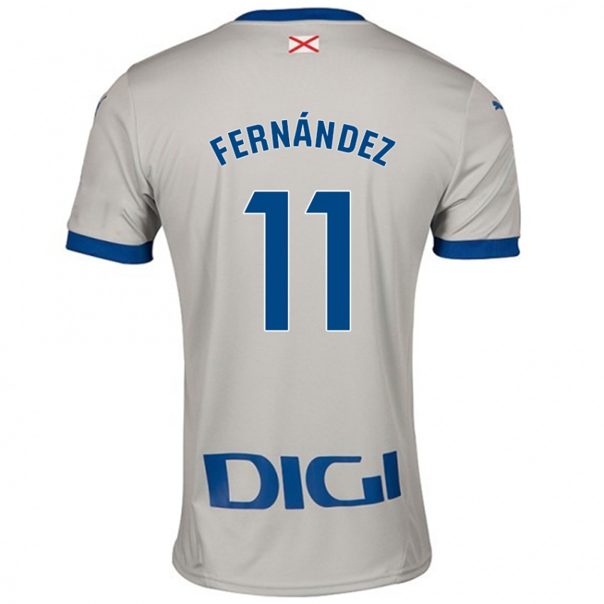 Niño Camiseta Imanol Fernández #11 Gris Claro 2ª Equipación 2024/25 La Camisa Perú