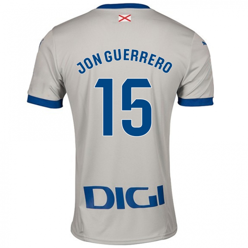 Niño Camiseta Julen Jon Guerrero #15 Gris Claro 2ª Equipación 2024/25 La Camisa Perú