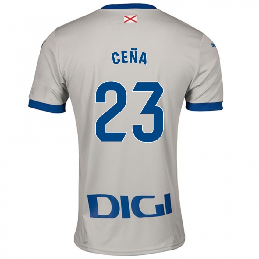 Niño Camiseta Marcos Ceña #23 Gris Claro 2ª Equipación 2024/25 La Camisa Perú